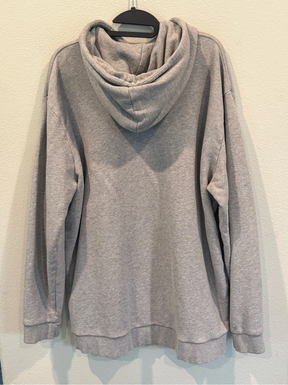 Adidas Originals Trefoil Hoodie Mens 2XL Gray Pullover Logo Sweatshirt Raglan